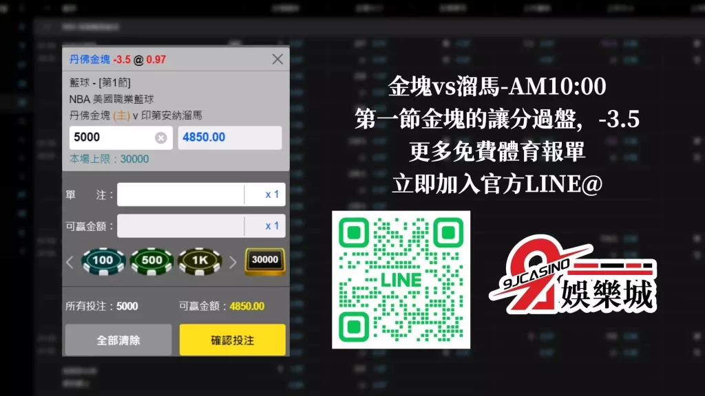 NBA賽前分析投注推薦-0121-金塊vs溜馬-AM1000-3A娛樂城