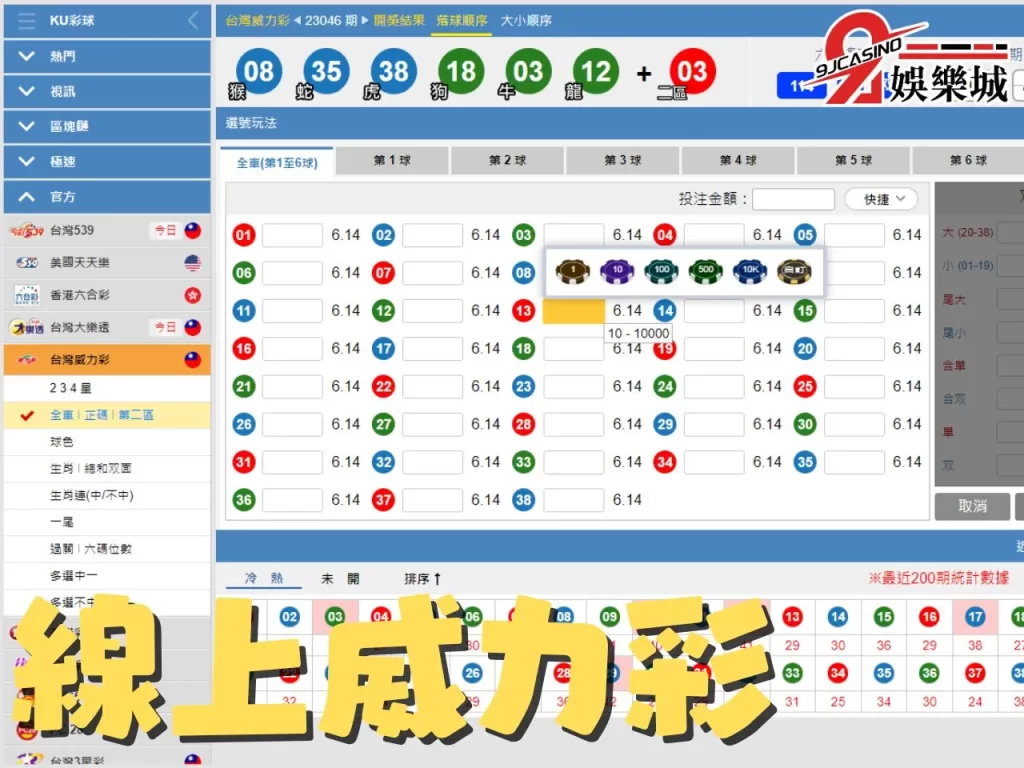 線上威力彩 線上買樂透 線上彩票